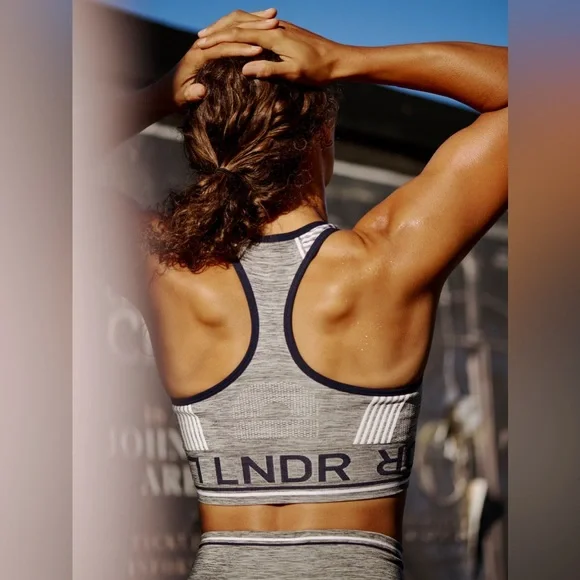 LNDR aero dynamic sports bra — grey marl — S/M - Picture 1 of 7